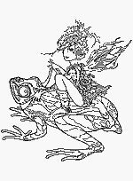 coloriage fee des grenouilles